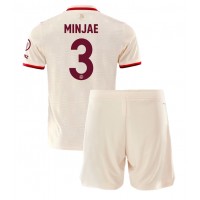 Camiseta Bayern Munich Kim Min-jae #3 Tercera Equipación para niños 2024-25 manga corta (+ pantalones cortos)